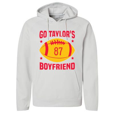 Go T.aylors Boyfriend Football Funny Go T.aylor's Boyfriend Performance Fleece Hoodie