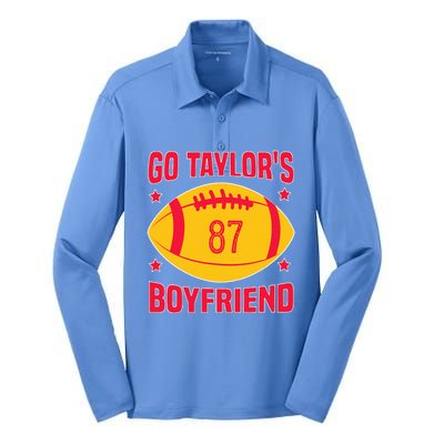 Go T.aylors Boyfriend Football Funny Go T.aylor's Boyfriend Silk Touch Performance Long Sleeve Polo