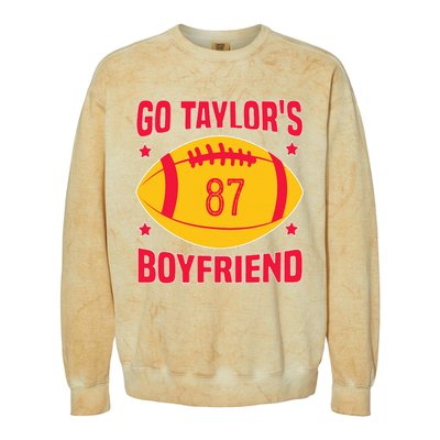 Go T.aylors Boyfriend Football Funny Go T.aylor's Boyfriend Colorblast Crewneck Sweatshirt