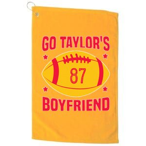 Go T.aylors Boyfriend Football Funny Go T.aylor's Boyfriend Platinum Collection Golf Towel