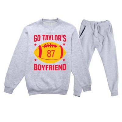 Go T.aylors Boyfriend Football Funny Go T.aylor's Boyfriend Premium Crewneck Sweatsuit Set