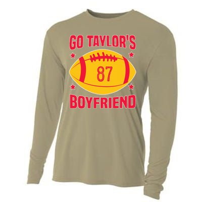 Go T.aylors Boyfriend Football Funny Go T.aylor's Boyfriend Cooling Performance Long Sleeve Crew