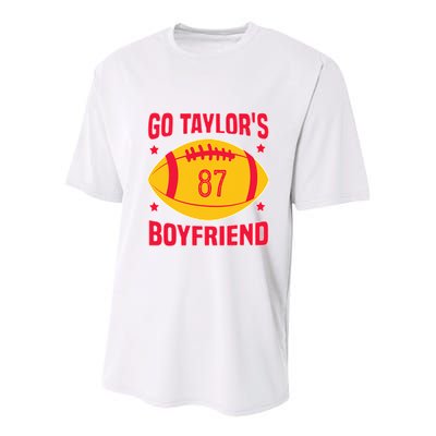Go T.aylors Boyfriend Football Funny Go T.aylor's Boyfriend Youth Performance Sprint T-Shirt