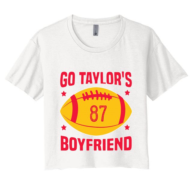 Go T.aylors Boyfriend Football Funny Go T.aylor's Boyfriend Crop Top