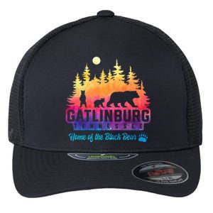 Gatlinburg Tennessee Bear Great Smoky Mountains Tie Dye Flexfit Unipanel Trucker Cap