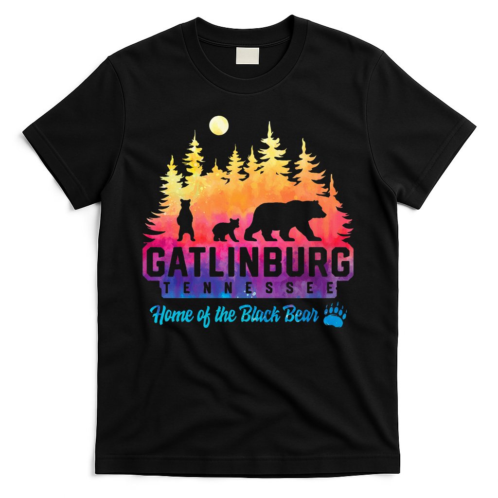 Gatlinburg Tennessee Bear Great Smoky Mountains Tie Dye T-Shirt