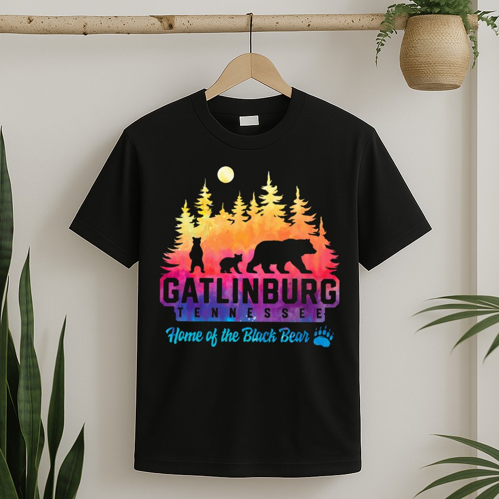 Gatlinburg Tennessee Bear Great Smoky Mountains Tie Dye T-Shirt