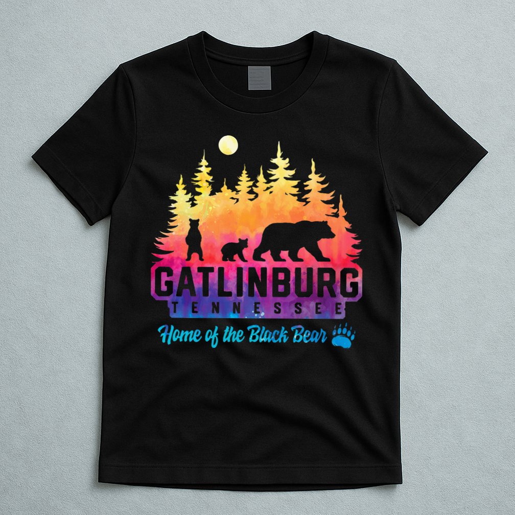 Gatlinburg Tennessee Bear Great Smoky Mountains Tie Dye T-Shirt