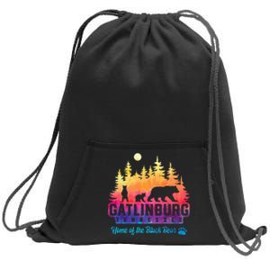 Gatlinburg Tennessee Bear Great Smoky Mountains Tie Dye Sweatshirt Cinch Pack Bag