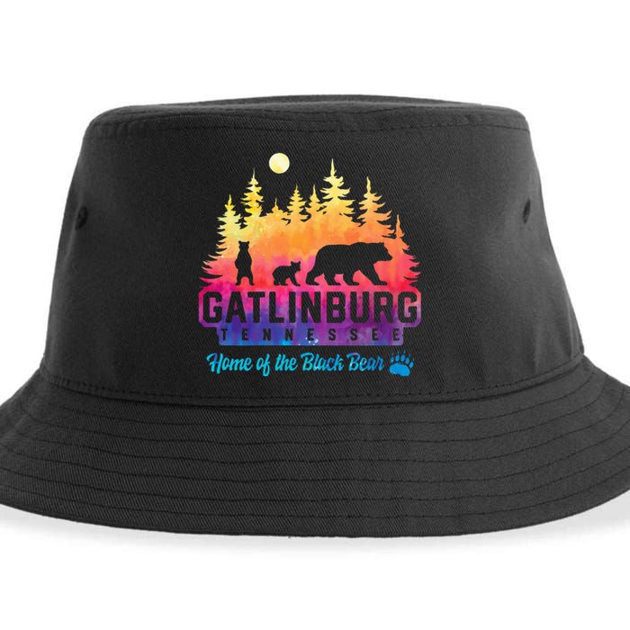 Gatlinburg Tennessee Bear Great Smoky Mountains Tie Dye Sustainable Bucket Hat