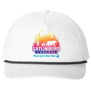 Gatlinburg Tennessee Bear Great Smoky Mountains Tie Dye Snapback Five-Panel Rope Hat