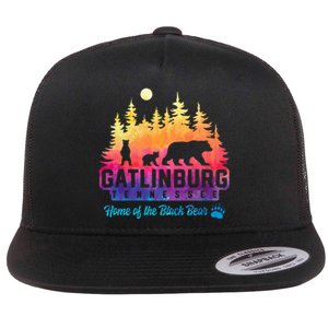 Gatlinburg Tennessee Bear Great Smoky Mountains Tie Dye Flat Bill Trucker Hat