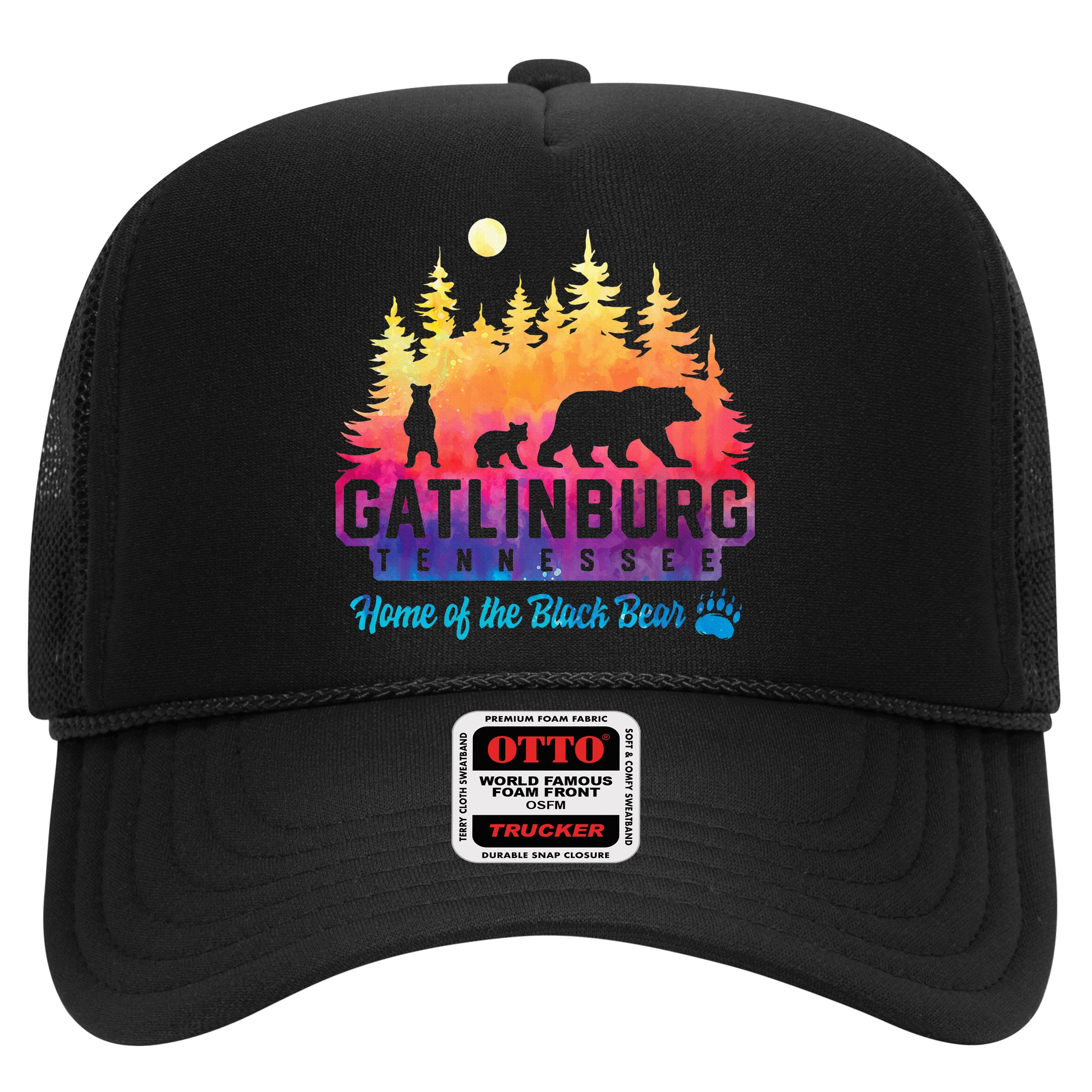 Gatlinburg Tennessee Bear Great Smoky Mountains Tie Dye Hat