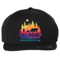 Gatlinburg Tennessee Bear Great Smoky Mountains Tie Dye Wool Snapback Cap