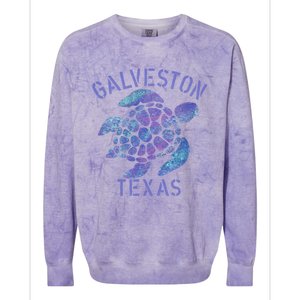 Galveston Tx Beach Design / Tribal Turtle Gift Cute Gift Colorblast Crewneck Sweatshirt