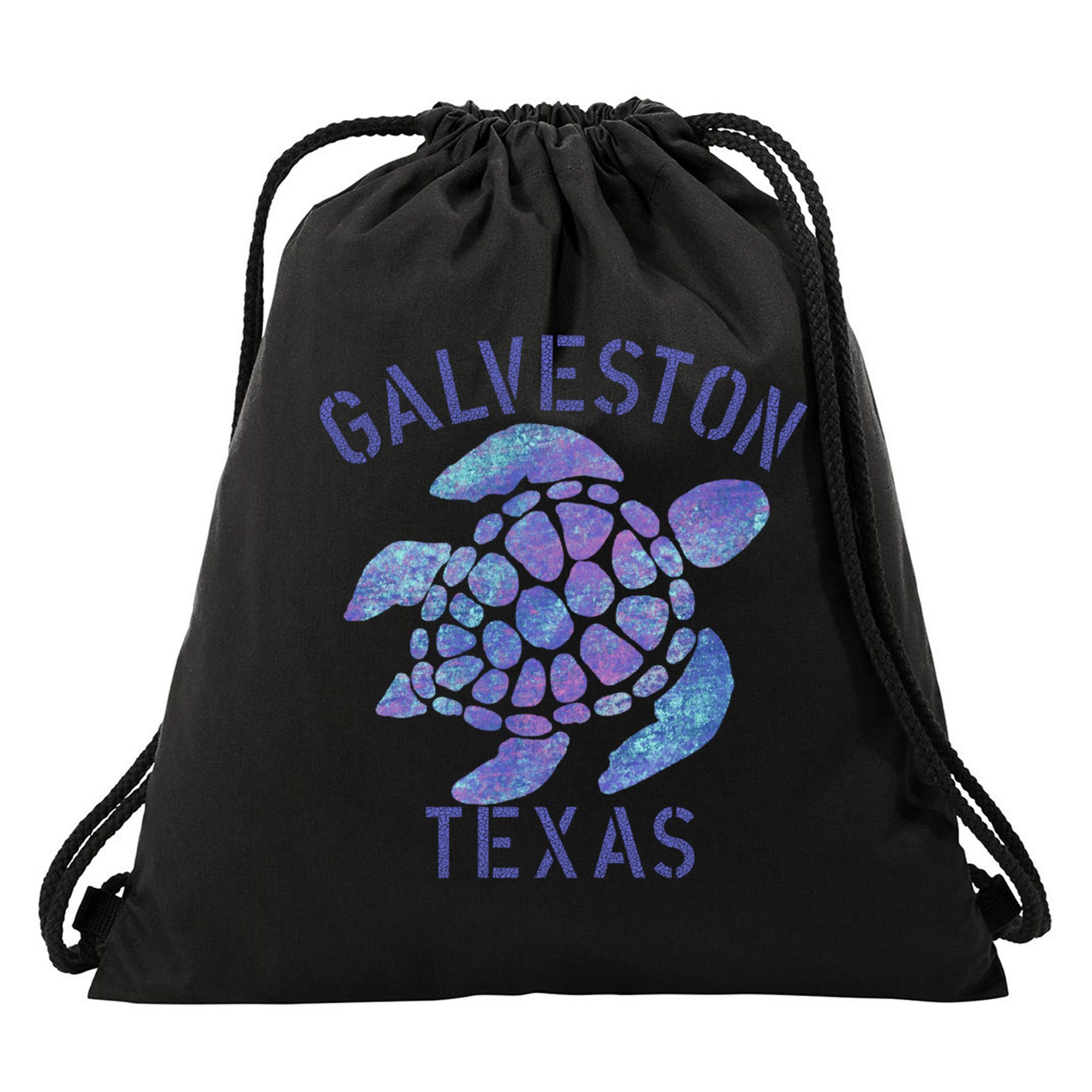 Galveston Tx Beach Design / Tribal Turtle Gift Cute Gift Drawstring Bag