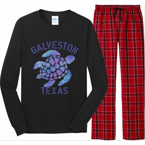 Galveston Tx Beach Design / Tribal Turtle Gift Cute Gift Long Sleeve Pajama Set