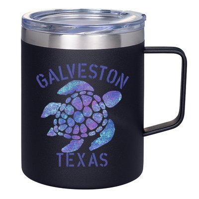 Galveston Tx Beach Design / Tribal Turtle Gift Cute Gift 12oz Stainless Steel Coffee Mug