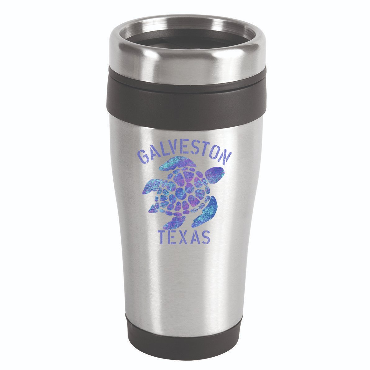 Galveston Tx Beach Design / Tribal Turtle Gift Cute Gift 16oz Travel Tumbler