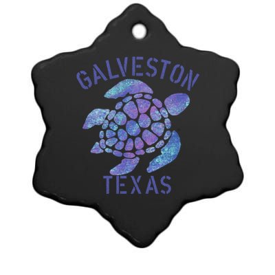 Galveston Tx Beach Design / Tribal Turtle Gift Cute Gift Ceramic Star Ornament