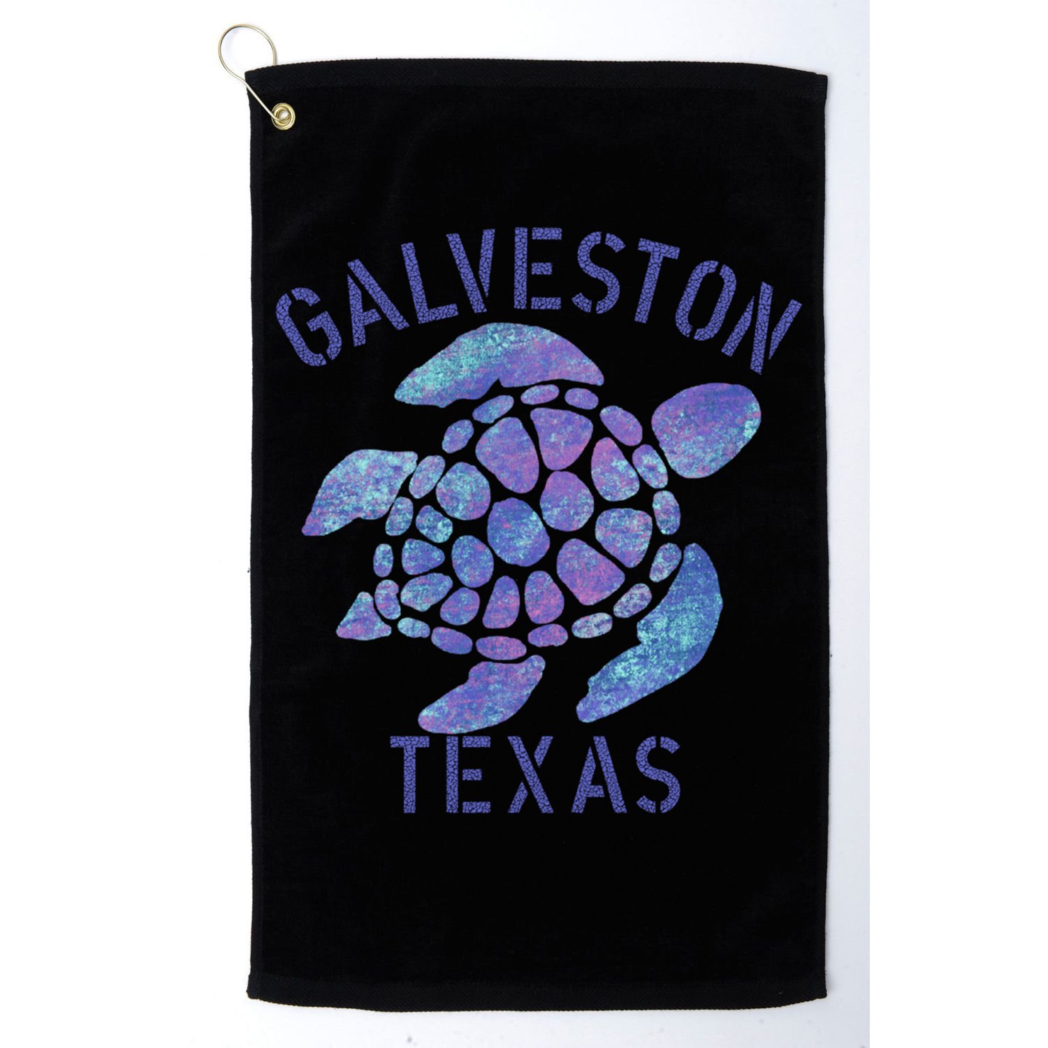 Galveston Tx Beach Design / Tribal Turtle Gift Cute Gift Golf Towel