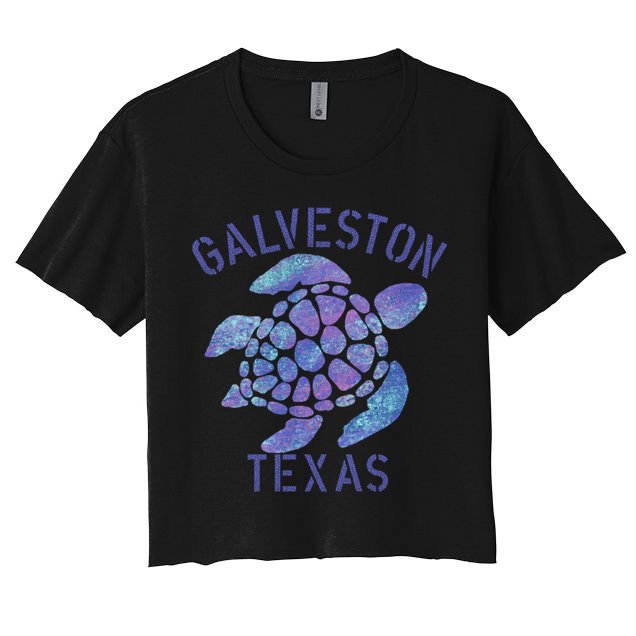Galveston Tx Beach Design / Tribal Turtle Gift Cute Gift Crop Top