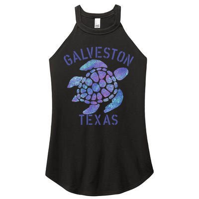 Galveston Tx Beach Design / Tribal Turtle Gift Cute Gift Women's Perfect Tri Rocker Tank