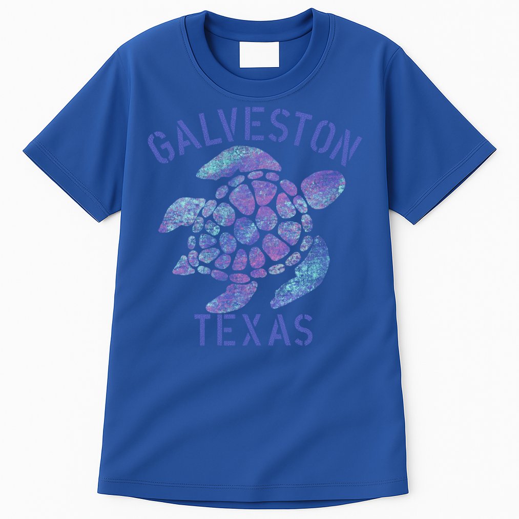 Galveston Tx Beach Design / Tribal Turtle Gift Cute Gift Tall T-Shirt