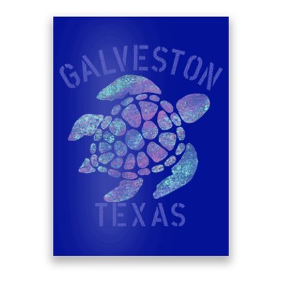 Galveston Tx Beach Design / Tribal Turtle Gift Cute Gift Poster