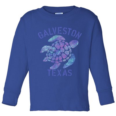 Galveston Tx Beach Design / Tribal Turtle Gift Cute Gift Toddler Long Sleeve Shirt