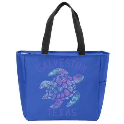Galveston Tx Beach Design / Tribal Turtle Gift Cute Gift Zip Tote Bag