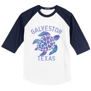 Galveston Tx Beach Design / Tribal Turtle Gift Cute Gift Baseball Sleeve Shirt