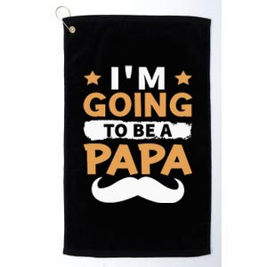 Going To Be Papa Again Soon To Be Daddy Husband Platinum Collection Golf Towel