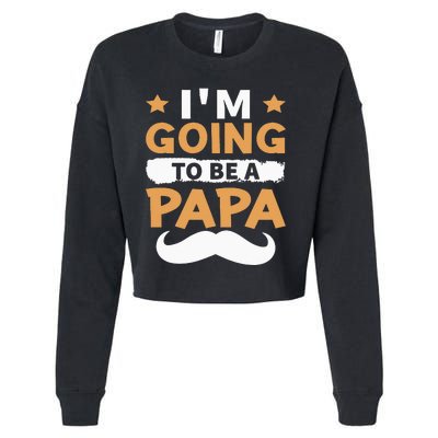 Going To Be Papa Again Soon To Be Daddy Husband Cropped Pullover Crew