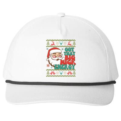 Got That Big Nick Energy Ugly Christmas Sweater Gift Snapback Five-Panel Rope Hat