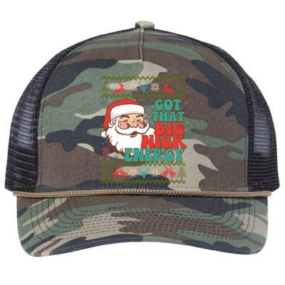 Got That Big Nick Energy Ugly Christmas Sweater Gift Retro Rope Trucker Hat Cap