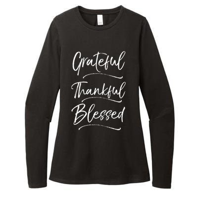 Grateful Thankful Blessed Cool Gift Cute Christian Sweats Womens CVC Long Sleeve Shirt