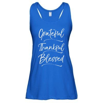 Grateful Thankful Blessed Cool Gift Cute Christian Sweats Ladies Essential Flowy Tank