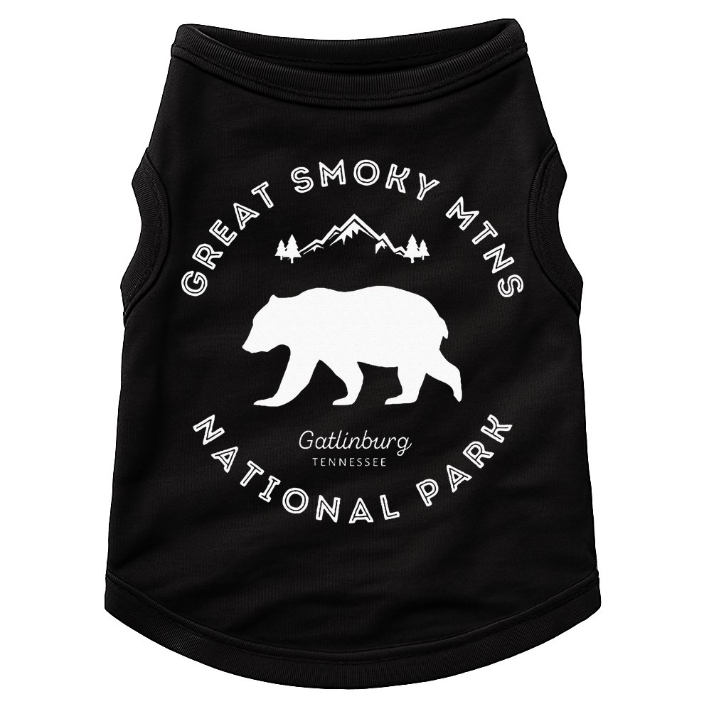 Gatlinburg TN Bear Retro Great Smoky Mountains National Park Doggie Tank