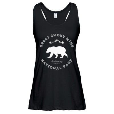 Gatlinburg TN Bear Retro Great Smoky Mountains National Park Ladies Essential Flowy Tank