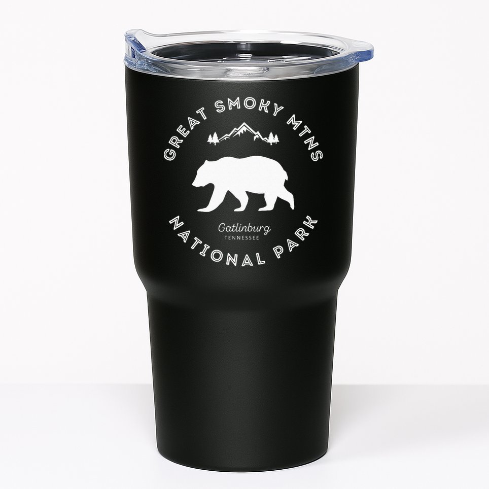 Gatlinburg TN Bear Retro Great Smoky Mountains National Park Tumbler