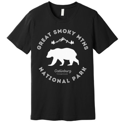 Gatlinburg TN Bear Retro Great Smoky Mountains National Park Premium T-Shirt