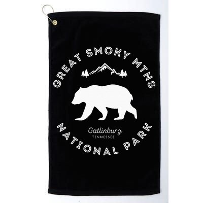 Gatlinburg TN Bear Retro Great Smoky Mountains National Park Golf Towel