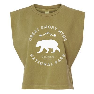 Gatlinburg TN Bear Retro Great Smoky Mountains National Park Garment-Dyed Women's Muscle Tee