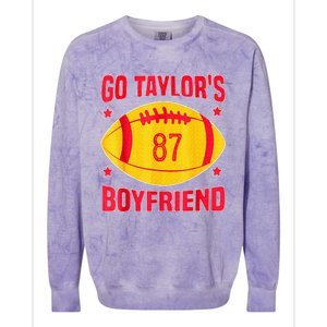 Go T.aylors Boyfriend Football Funny Go T.aylor's Boyfriend  Colorblast Crewneck Sweatshirt