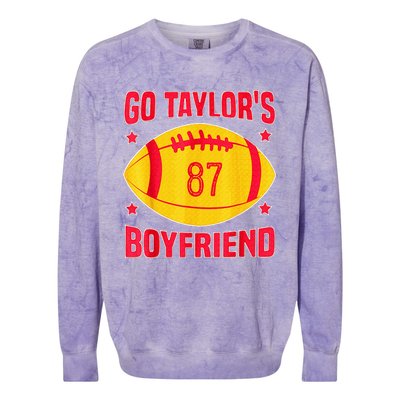 Go T.aylors Boyfriend Football Funny Go T.aylor's Boyfriend  Colorblast Crewneck Sweatshirt