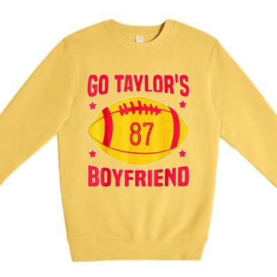 Go T.aylors Boyfriend Football Funny Go T.aylor's Boyfriend  Premium Crewneck Sweatshirt