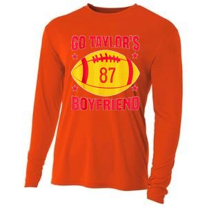 Go T.aylors Boyfriend Football Funny Go T.aylor's Boyfriend  Cooling Performance Long Sleeve Crew