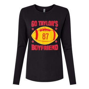 Go T.aylors Boyfriend Football Funny Go T.aylor's Boyfriend  Womens Cotton Relaxed Long Sleeve T-Shirt