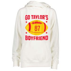 Go T.aylors Boyfriend Football Funny Go T.aylor's Boyfriend  Womens Funnel Neck Pullover Hood